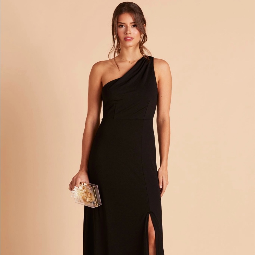 Birdy Grey Black One-Shoulder Kira Gown